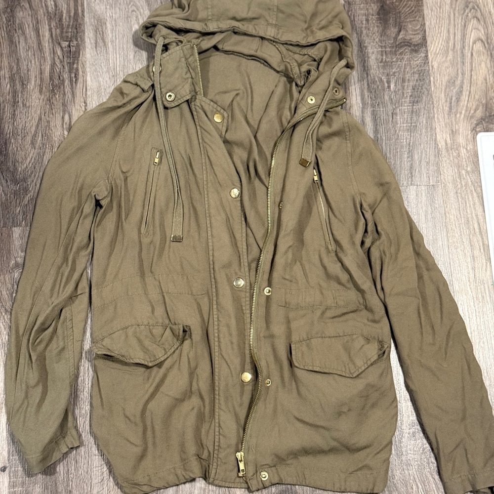 Olive Green Hooded Jacket